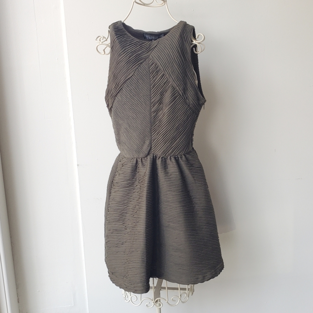 Topshop Sleeveless Olive Green Dress